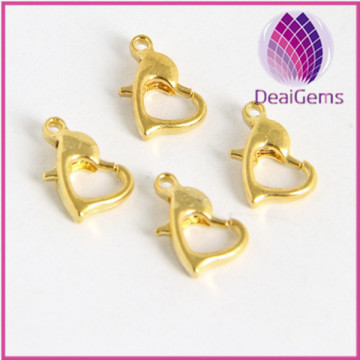 10mm heart shape metal lobster clasp factory price lobster claw