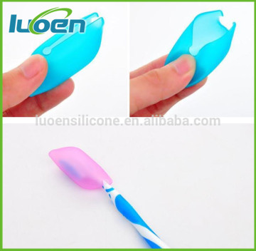 Silicone toothbrush head cover