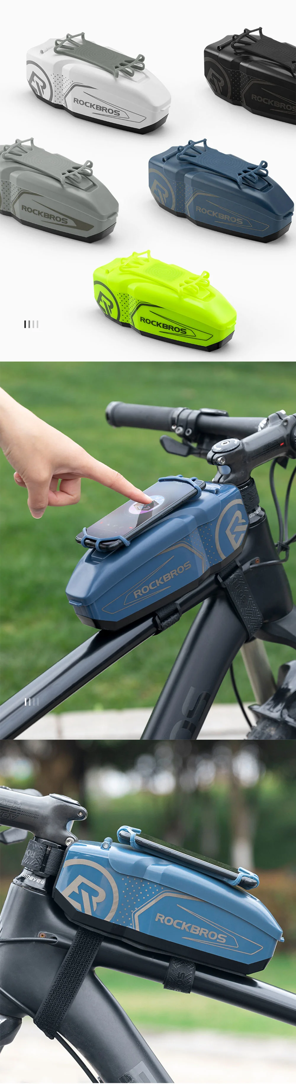 Hot Sellingtouch Screen Bike Bicycle Phone Mount Bags Waterproof Smartphone Bag Bicycle Frame Bag New for Sale