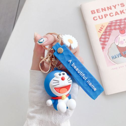 Custom Doraemon Rubber Keychain