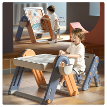 Multifunctional Kids Block Table - Play, Eat, and Draw