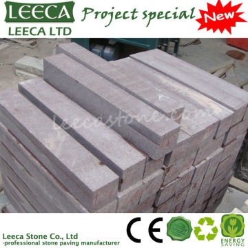 Red granite curb stone kerb