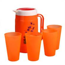 2.2L 6cups Water Cooler Fashion Plastic Jug Set