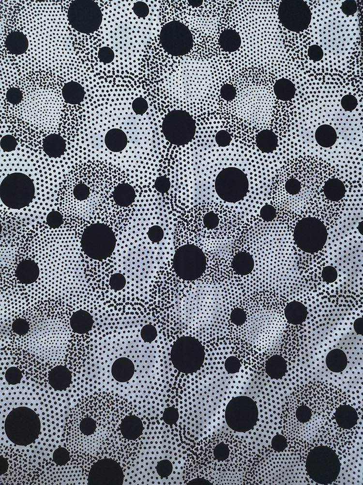 Dots Rayon Challis 30S Air-jet Printing Fabric