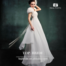 S605 Real Photo Chiffon Bolero Beach Informal Wedding Dress