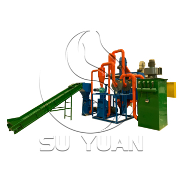Fully automatic PCB crushing and recycling machine