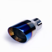 101mm Titanium Blue Stainless Steel Exhaust Tip - Universal Exhaust Tailpipe