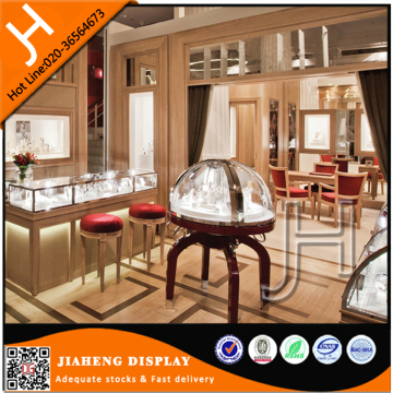 Glass vitrine display cabinet shop couter table design for jewerly