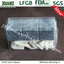 Whisky chilling cube | cool whisky ice stone | whisky cube in PVC box + canvas bag