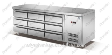 Drawer Refrigerator/Worktable Top With 9 drawers/worktable refrigerator