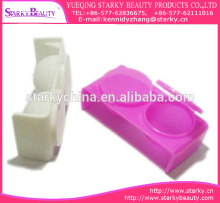 nail art double jar plastic nail dish