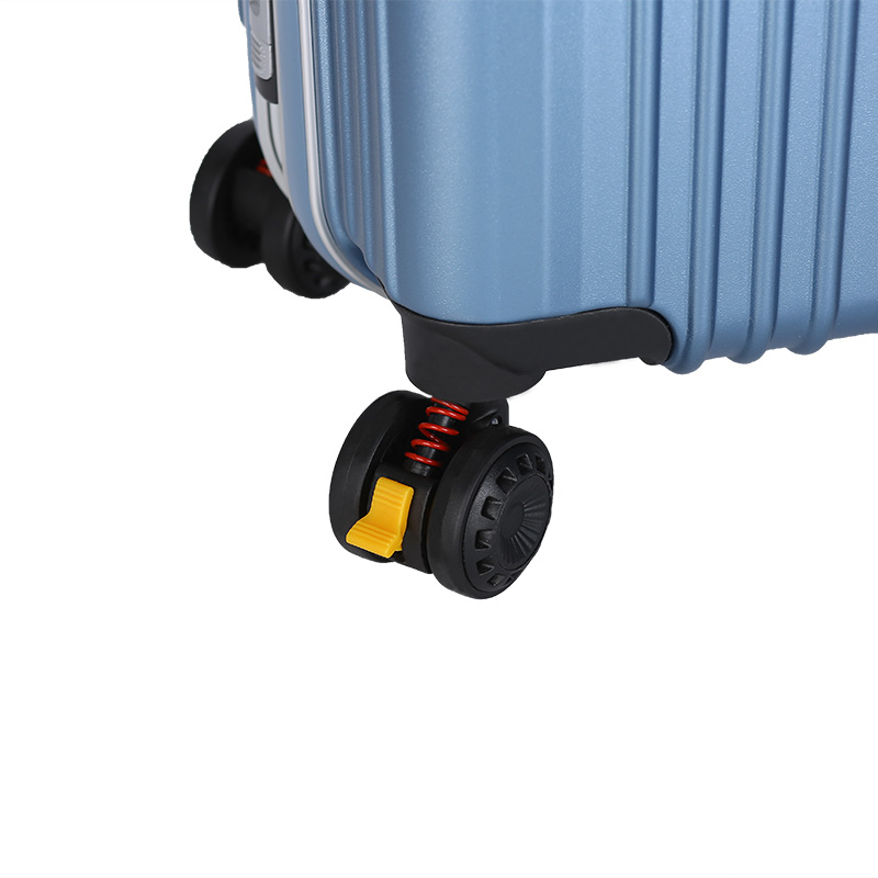 ABS PC aluminum frame blue trolley luggage 7