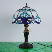 LongHuiJing Tiffany Lamp Stained Glass Butterfly Style Table Lamp