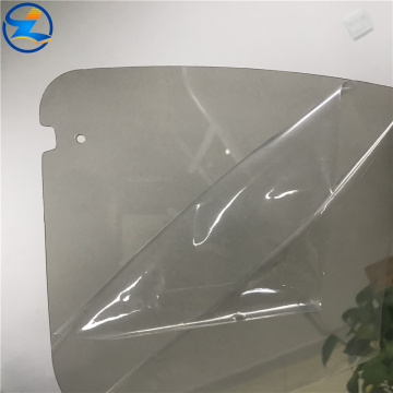 Anti-UV high transparency PLA face shield