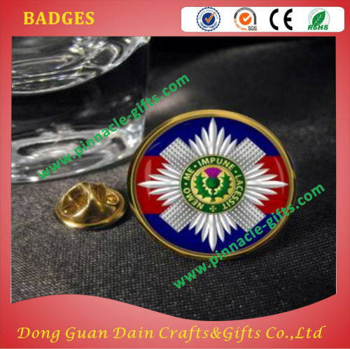 custom made army uniform metal pin security badges