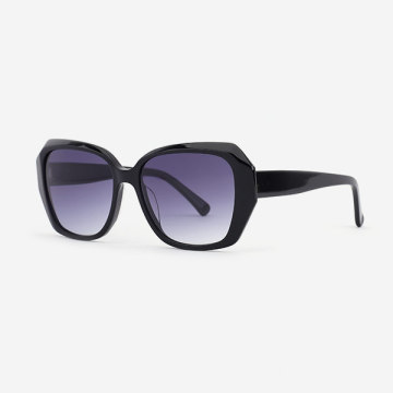 Angular Square bevel Acetate Women's Sunglasses