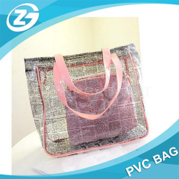 High Quality Fluorescence Multicolor Fashion Clear PVC Shoulder Bag for Girls
