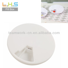 White weekly pill box plastic pill box/pill organizer