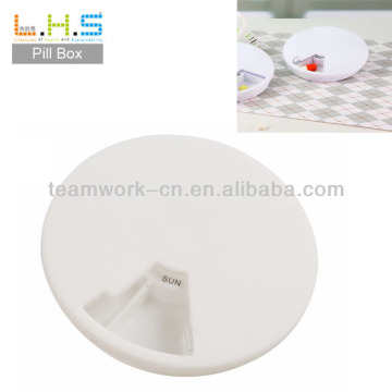 White weekly pill box plastic pill box/pill organizer