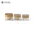 50g gold acrylic skincare bottle in plastic packaging