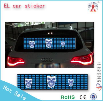 el sheet car sticker/el sound activated car sticker/black car body sticker