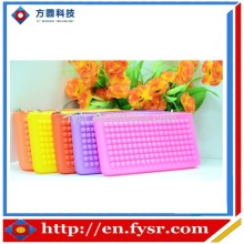 silicone cosmetic bag fashion zipper silicone cosmetic bag