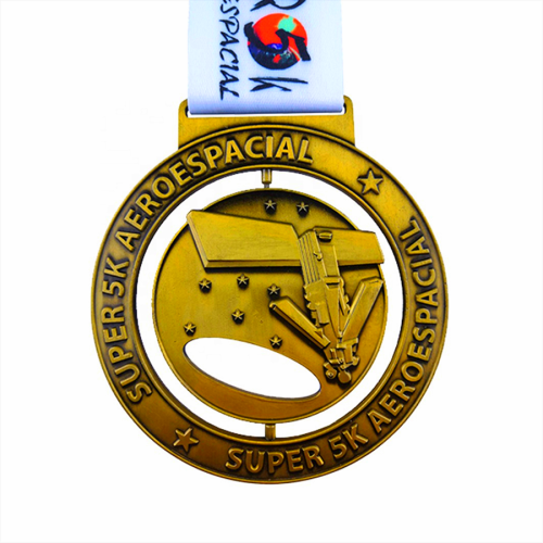 Antik Gold Metal Spin Aeroespacial Medal