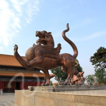 large garden animal metal sculptures bronze metal dragon statue