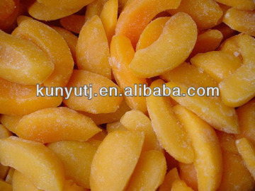 frozen IQF yellow peach slices