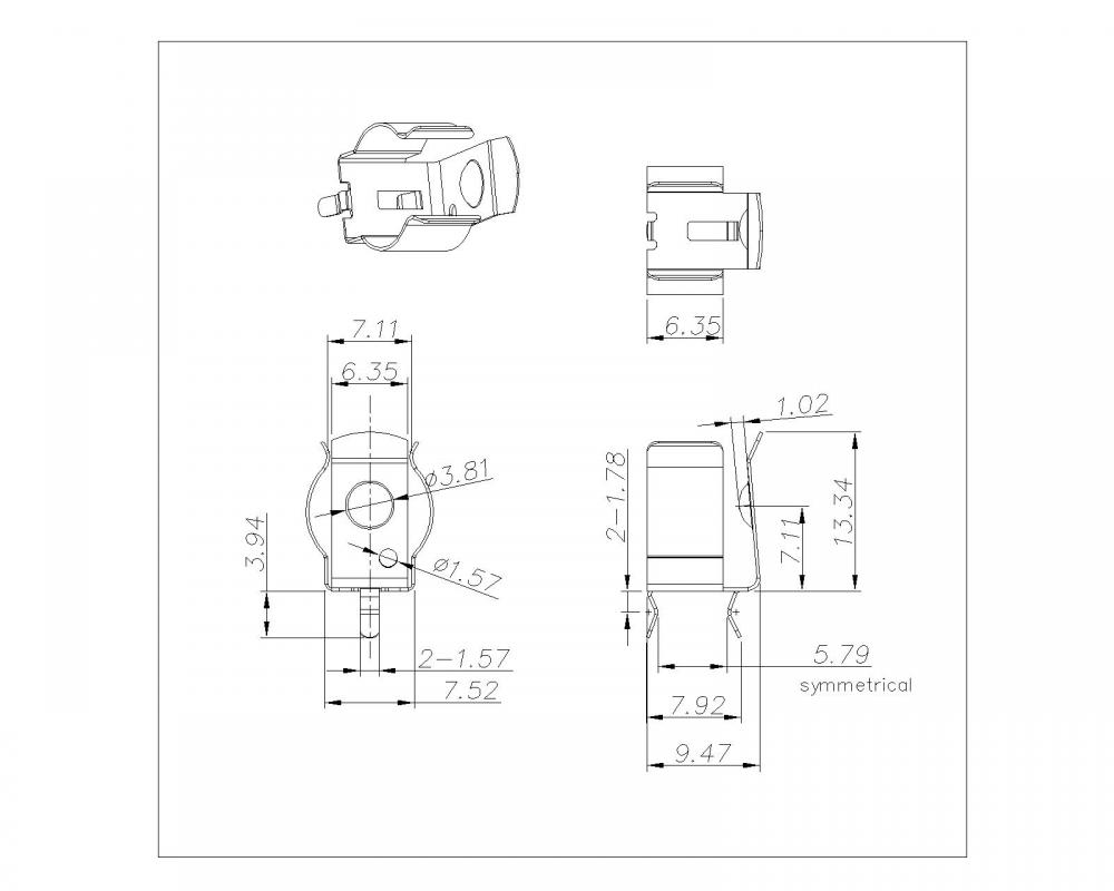 BS-R-XX-X-82 AAA-batterikontakter 82