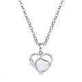 Crystal Love Heart Birthstone Pendante Colliers de pierre précieuse pour les femmes