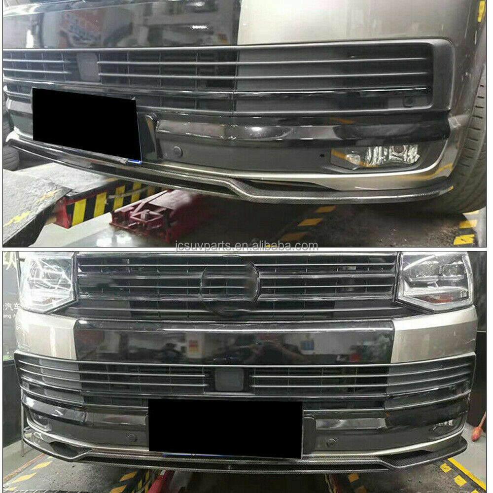 Carbon Fiber T6 Front Bumper Lip Splitter Chin for Volkswagen VW T6 Multivan 2015 - 2020