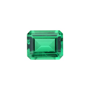 Loose Lab-Created Emerald Cut Green Emerald Stone Bead Jewelry from Colombia