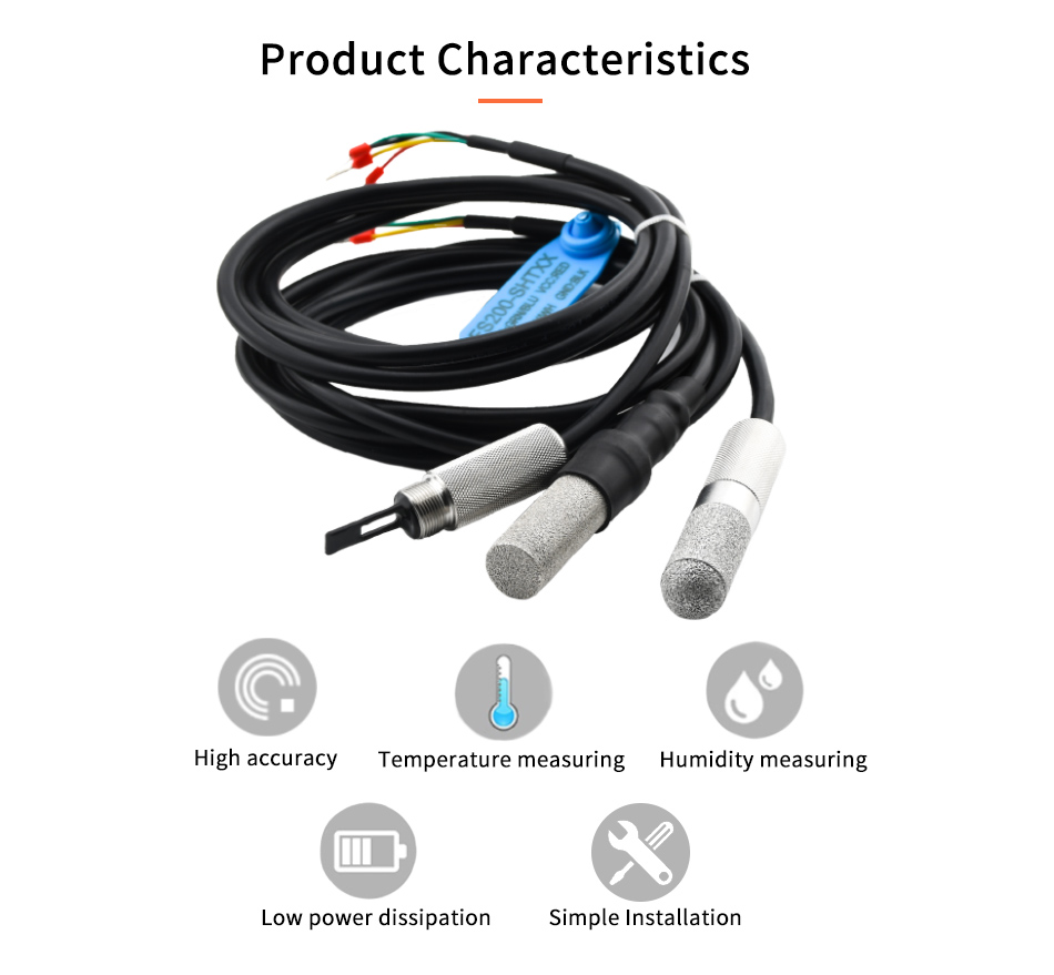 Waterproof I2C high temperature and relative humidity soil moisture greenhouse sensor