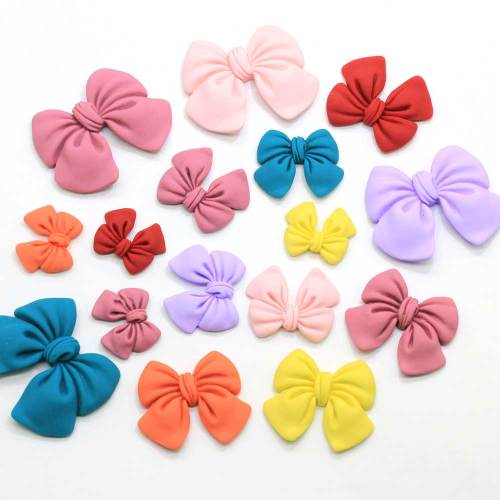 Flatback Resin Multi Size Bowknot Butterfly Bow Tie Cabochon Charms 100Pcs/bag Keychain Diy Art Deco Jewelry Ornament Shop