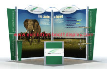 Modular Exhibition Stand Custom Exhibit Booth , 10x10 Trade Show Displays