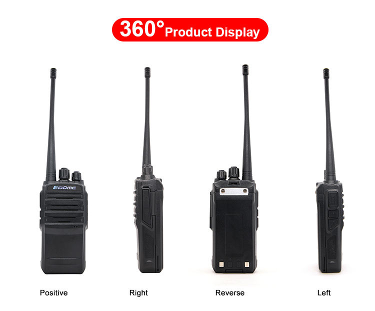 2021 New launch Ecome radios UHF 400-480MHz walkie talkie long range portable radio