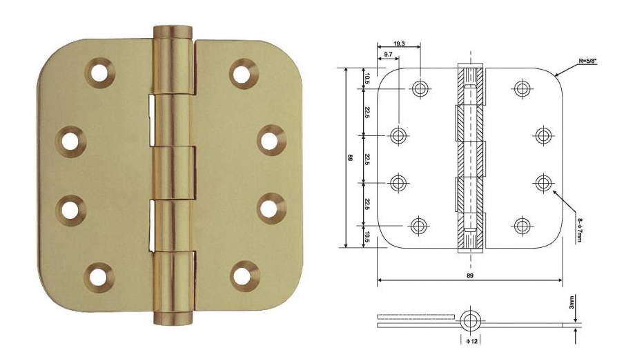 What are the different types of door hinges?