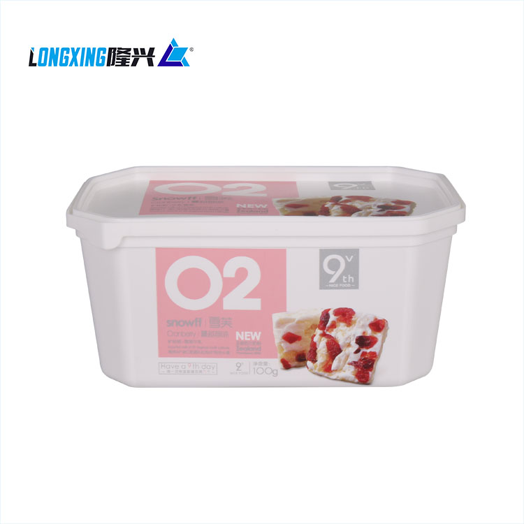 manufacturer PP disposable IML biscuit candy box food plastic container