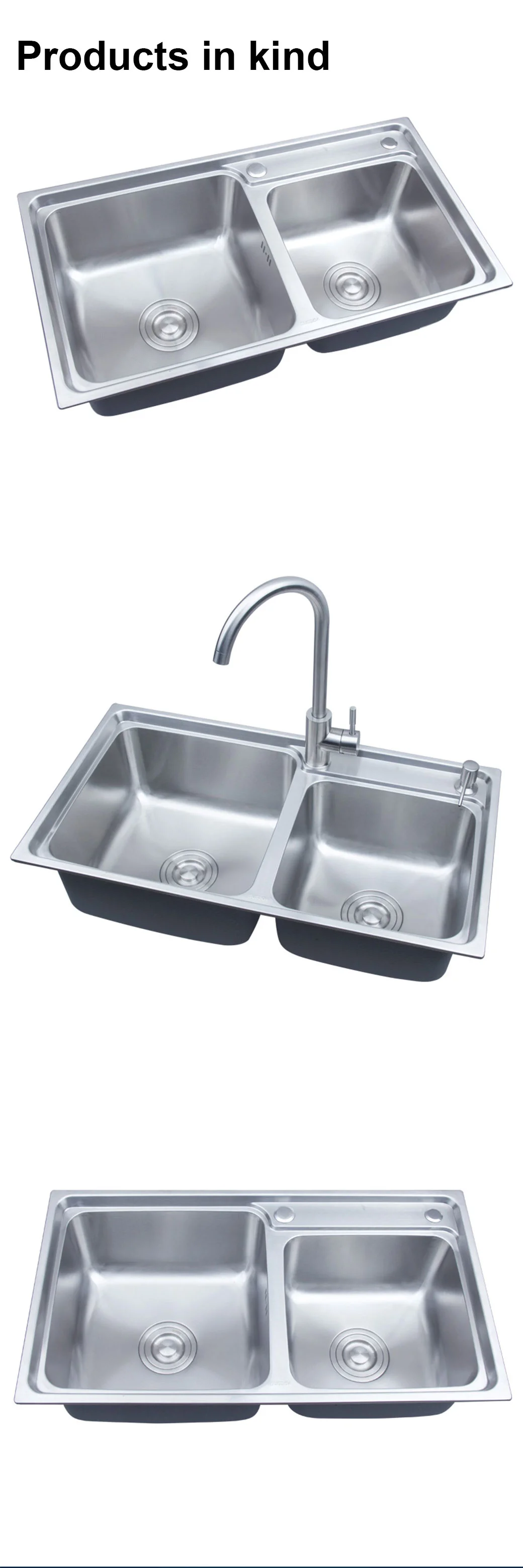 Double Bowl Kitchen Sink Handmade Stainless Steel Sink Kitchen Sink