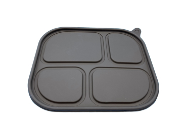 Fully degradable coffee grounds lunch box lid