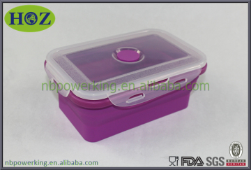 sealed collapsible silicone food container