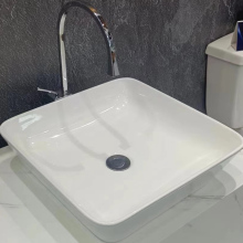 White Ceramic Top Vanity Wash Basin for Bathroom