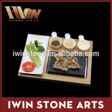 Steak Stone Plate Set , Steak Stone Steak Plate and Sauces Set