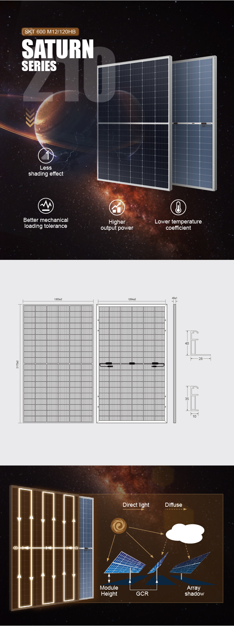 600w solar panel