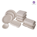 disposable tableware biodegradable lunch box 3 compartment