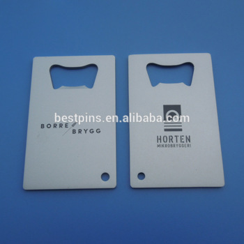 credit card metal bottle opener with laser logo, stock card bottle opener metal