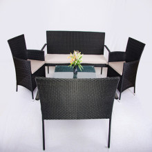 Rattan Sofa Set 4 Piece Patio Furniture Chairs Sofa Table