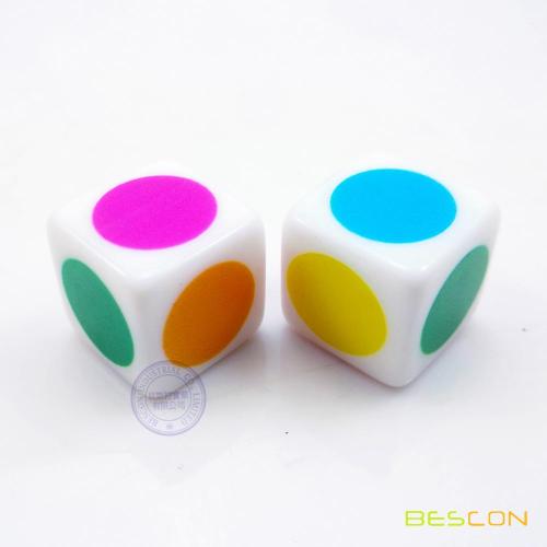 Colorful Blank Dice, counting cubes