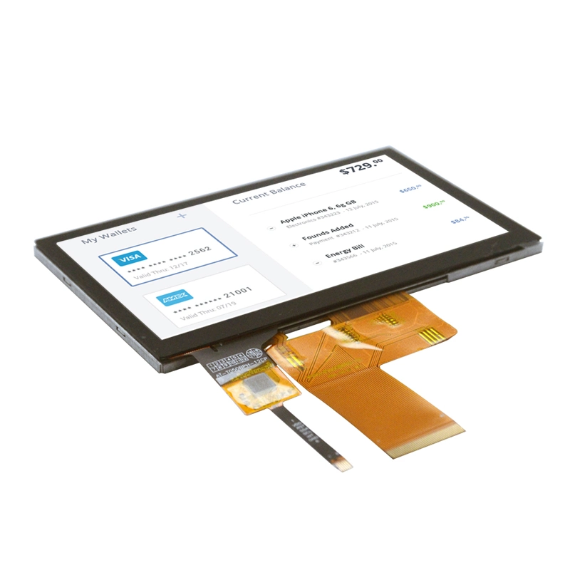 5 Inch TFT 800X480 Capacitive Touch Screen for Display Module with RGB Interface